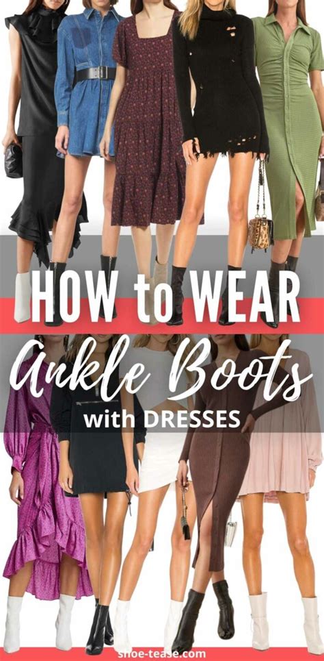 cocktail dress with ankle boots|how to style ankle boots with dresses.